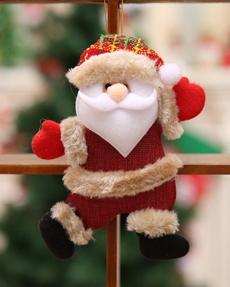 1pc Christmas Santa Elk Snowman Bear Hanging Dolls Ornaments