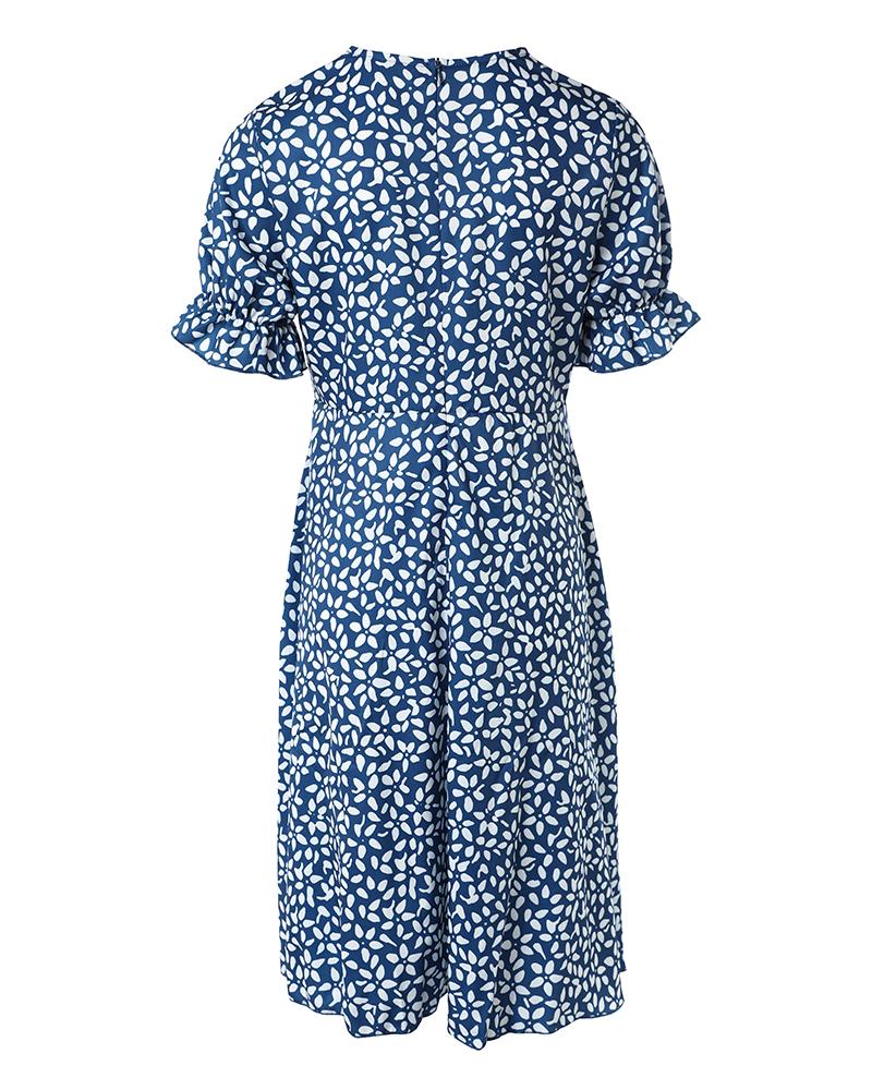 Ditsy Floral Print Casual Dress