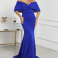 Cross Over Neck Fishtail Evening Dress