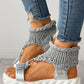 Braided Knit O Ring Cutout Platform Sandals