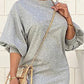 Lantern Sleeve O Neck Casual Dress