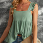 Flutter Sleeve Ruched Tank Top