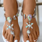 Gem Stone Toe Post Ankle Strap Sandals