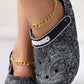 Cartoon Graphic Print Hollow Out Beach Clog Slippers