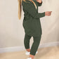 Plus Size Round Neck Tank Top & Drawstring Pants Set With Coat