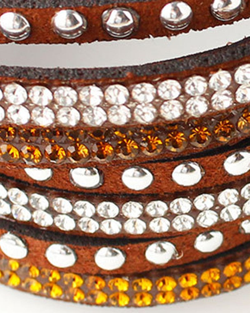 1pcs Leather Multi layer Wide Bracelet