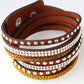 1pcs Leather Multi layer Wide Bracelet