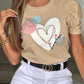 Heart Plants Polka Dot Print T Shirt
