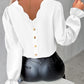 Scallop Trim Neck Hollow Out Top