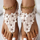 Flower Pattern Slingback Summer Beach Slippers