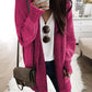 Plaid Knitted Open Front Longline Cardigan