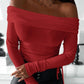 Off Shoulder Ruched Drawstring Top