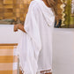 Tassel Trim Hooded Casual Dress