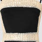 Contrast Sequin Spaghetti Strap Bodycon Dress