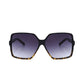 1Pair Square Frame Oversized Gradient Lens Sunglasses