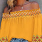 Floral Tribal Print Geometric Pattern Off Shoulder Top