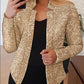 Long Sleeve Sequin Blazer Coat