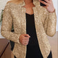 Long Sleeve Sequin Blazer Coat