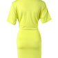 Knotted Short Sleeve Casual Dress