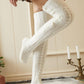 1Pair Over The Knee High Cable Knit Long Socks