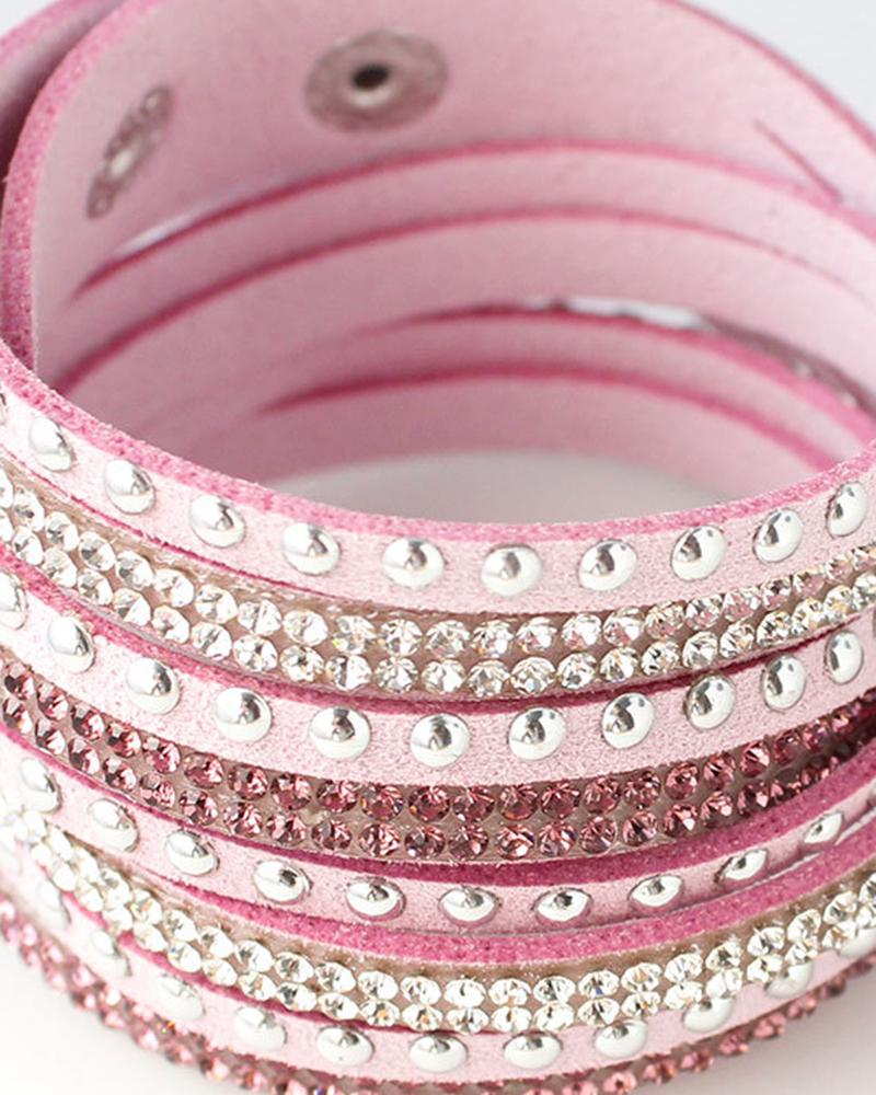 1pcs Leather Multi layer Wide Bracelet