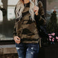 Stylish Camouflage Print Flannel Top