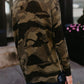 Stylish Camouflage Print Flannel Top