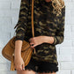 Stylish Camouflage Print Flannel Top