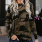Stylish Camouflage Print Flannel Top