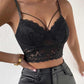 V Neck Lace Crop Cami Top