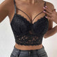 V Neck Lace Crop Cami Top