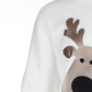 Christmas Cartoon Elk Metallic Long Sleeve Sweatshirt