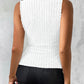 Overlap Buttoned Ribbed Tank Top