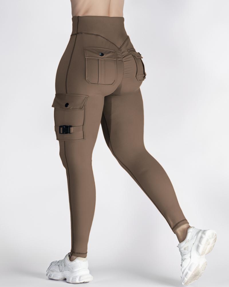 Pocket Design Active Pants Sports Yoga Leggings