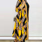 Leopard Baroque Print Colorblock Striped Open Front Coat