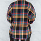 Plaid Print Long Sleeve Button Down Shacket