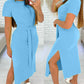 Knotted Side Slit Casual Dress