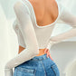 Contrast Lace Hanky Hem Fishbone Corset Top