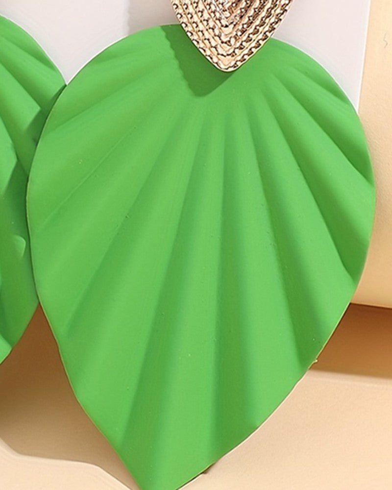 1Pair Vintage Leaf Shape Geometric Earrings
