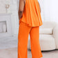 Plus Size Sleeveless Tank & Straight Leg Pants Set