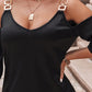 Chain Decor Cold Shoulder Casual Dress