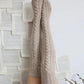 3Pairs/Set Cable Knit Over Knee Winter Thermal Floor Socks
