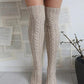 3Pairs/Set Cable Knit Over Knee Winter Thermal Floor Socks