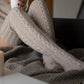 3Pairs/Set Cable Knit Over Knee Winter Thermal Floor Socks