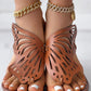 Butterfly Wings Pattern Toe Post Flip Flops