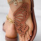 Butterfly Wings Pattern Toe Post Flip Flops