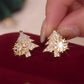 1Pair Rhinestone Christmas Tree Shaped Earrings