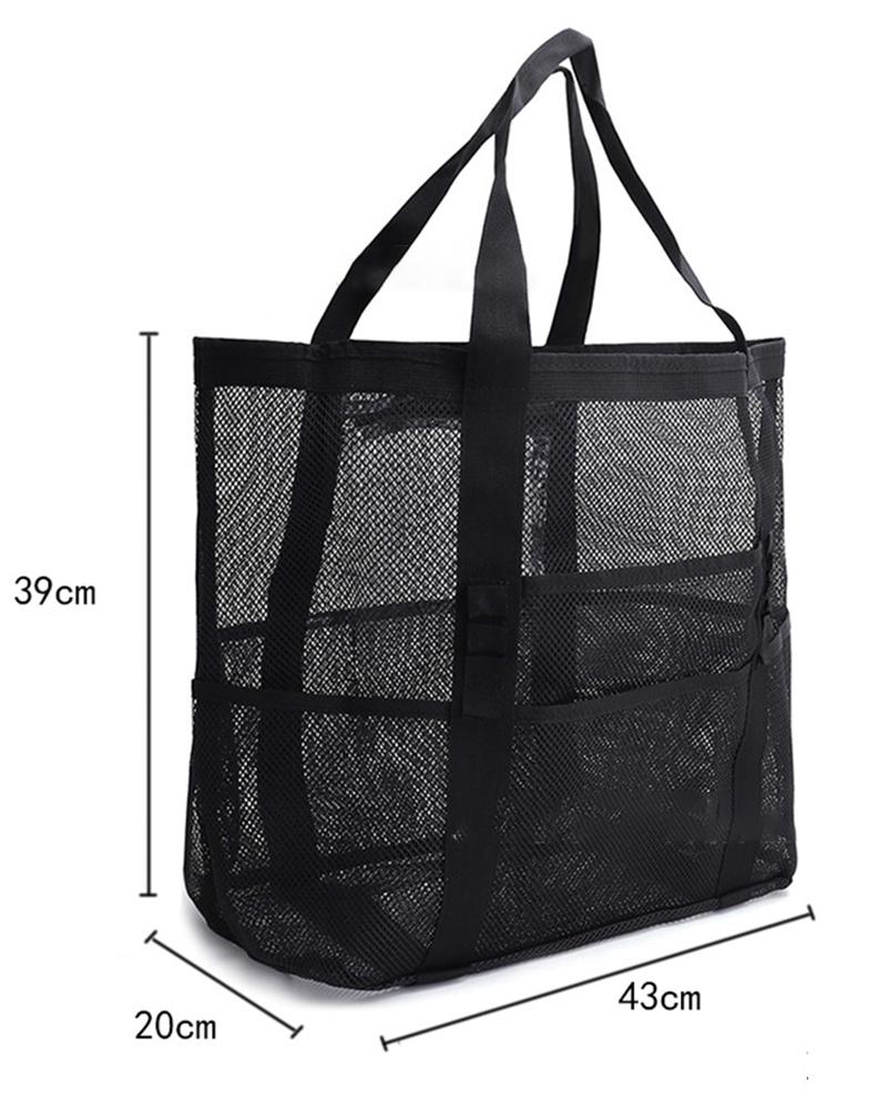 Hollow Out Multi pockets Accessories Organizer Large Capacity Cosmetic Makeup Travel Toiletry Beach Bag