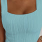 Square Neck Textured Tank Top