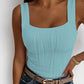 Square Neck Textured Tank Top